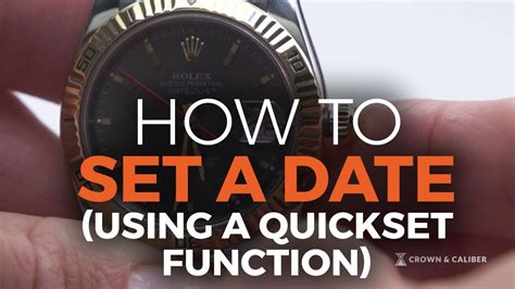 how to set a quickset date